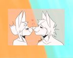  &lt;3 5:4 canid canine couple_(romantic) duo female fox fuanfokkusu lagomorph leporid male mammal rabbit 