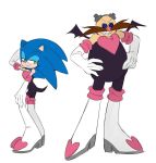  2020 alternate_costume anthro blue_body blue_fur boots clothed clothing clothing_swap crossdressing dr._eggman duo eulipotyphlan eyewear facial_hair footwear fur gloves goggles goggles_on_head green_eyes grin half-closed_eyes hands_on_hips handwear hedgehog human male mammal mustache narrowed_eyes nayci16 rouge_the_bat simple_background smile sonic_the_hedgehog sonic_the_hedgehog_(series) standing white_background 