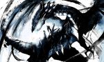  blue-eyes_white_dragon blue_eyes claws commentary_request dragon duel_monster kawabata_yoshiro no_humans sharp_teeth tail teeth wings yuu-gi-ou 