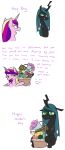 arthropod basket changeling comic english_text equid equine flower friendship_is_magic gift gift_box hasbro hi_res holding_object holiday_message holidays horn horse humor jargon_scott mammal mother&#039;s_day my_little_pony plant pony princess_cadance_(mlp) queen_chrysalis_(mlp) simple_background text white_background winged_unicorn wings 