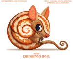  ambiguous_gender anthro armadillo blue_eyes brown_body cinnamon_bun cryptid-creations food food_creature fur mammal simple_background smile solo tan_body tan_fur white_background xenarthran 