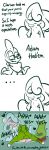  1-upclock anthro balls butt comic duo english_text estelle_(1-upclock) female flat_chested genitals hattrem hi_res jay_(1-upclock) larvitar male male/female mating_press nintendo penetration penis pok&eacute;mon pok&eacute;mon_(species) sex text vaginal vaginal_penetration video_games 