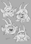  2019 :3 ahegao angry animal_humanoid anthro blush bodily_fluids bovid bovid_humanoid bovine bovine_humanoid character_request concept_art digital_media_(artwork) eyebrows eyelashes female front_view grey_background guide_lines hair hi_res horn huffslove humanoid inner_ear_fluff long_hair looking_away looking_pleasured mammal mammal_humanoid monochrome not_furry open_mouth sharp_teeth signature simple_background sketch smile tears teeth tongue tongue_out tuft yelling 