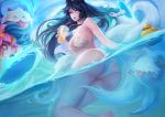  ahri animal_ears ass bikini cleavage league_of_legends swimsuits tail underboob wet xiuluoyi00 