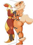  against_wall ankle_tuft anthro anthrofied arcanine arm_tuft big_breasts big_butt blush breast_size_difference breast_squish breasts breasts_frottage butt canid canine cheek_tuft chest_tuft cute_fangs danonymous delphox domination duo elbow_tufts eye_contact facial_tuft female female/female female_domination frown fur grey_eyes grey_nose half-closed_eyes hi_res inner_ear_fluff larger_female leg_tuft lifted looking_at_another mammal narrowed_eyes nintendo orange_body orange_eyes orange_fur orange_nose plantigrade pok&eacute;mon pok&eacute;mon_(species) red_body red_fur side_view simple_background size_difference small_waist smaller_female smile smirk smug squish standing stripes thick_thighs tuft video_games white_background wide_eyed wide_hips yellow_body yellow_fur 