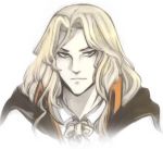  1boy absurdres alucard_(castlevania) bangs bishounen black_eyes cape castlevania close-up closed_mouth face hair_between_eyes highres lips long_hair looking_at_viewer pale_skin portrait silver_hair simple_background solo tridisart white_background white_hair 