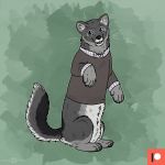  1:1 clothing forebucks forepawz keetah keetahspacecat mammal marten mustelid musteline pine sable_(disambiguation) semi-feral smile spacecat sweater topwear 