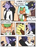  absurd_res anthro beverage canid canine clothed clothing coffee comic dialogue duo english_text female fox hi_res male mammal neko3240 text webb_(neko3240) 