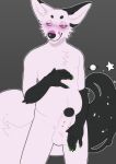  absurd_res anthro birdbf canid canine erection fox genital_piercing genitals hachimitsukuma hi_res male mammal penis penis_piercing piercing slightly_chubby solo uncut 