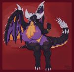  absurd_res anthro big_breasts breasts capcom cleavage clothed clothing elder_dragon female greasymojo hi_res huge_breasts monster_hunter nergigante solo video_games 
