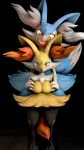  2018 3d_(artwork) 9:16 absurd_res anthro big_breasts black_background black_body black_fur blue_body blue_fur bluffy blush bluxen braixen breasts clenched_teeth creepy creepy_face creepy_smile digital_media_(artwork) digitigrade dipstick_tail duo evil_grin fan_character featureless_breasts female fur grope_from_behind hand_holding hand_on_breast hands_together hi_res kristall_krit looking_at_breasts looking_down multicolored_body multicolored_fur multicolored_tail nintendo orange_eyes pok&eacute;mon pok&eacute;mon_(species) pupils red_eyes simple_background size_difference small_pupils smile source_filmmaker tail_between_legs teeth thick_thighs video_games white_body white_fur wide_eyed yellow_body yellow_fur 