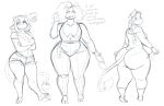  absurd_res angry anthro big_butt bodily_fluids bottomwear bovid bovine breasts butt butt_jiggle cattle cleavage clothed clothing crossed_arms crying cutoffs denim denim_clothing ear_piercing ear_ring english_text female group hi_res huge_butt huge_hips impatient jwinkz looking_at_viewer looking_back mammal midriff pantsuit piercing purse seductive shorts small_breasts smile tapping_foot tears text thick_thighs wide_hips 
