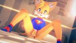  16:9 age_difference anthro balls blush briefs canid canine canis clothed clothing embarrassed flaccid fox fusionxglave genitals hair hi_res legwear looking_at_viewer male mammal miles_prower penis pose presenting socks solo sonic_the_hedgehog_(series) spread_legs spreading superman_shirt surprise underwear widescreen young younger_male 
