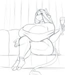  anthro big_breasts bovid bovine breast_rest breast_squish breasts cattle choker cleavage clothed clothing crossed_legs female hi_res huge_breasts inviting jewelry jwinkz looking_at_viewer mammal necklace seductive sitting solo squish summer_(jwinkz) wine_glass 