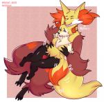  &lt;3 3_toes animal_genitalia animal_penis anthro black_body black_fur blue_eyes bodily_fluids braixen breasts canid canine chair_position delphox duo eyes_closed female female_penetrated from_behind_position fur genitals hand_on_breast hi_res inner_ear_fluff knot larger_male male male/female male_penetrating mammal motion_lines multicolored_body multicolored_fur nintendo nipples open_mouth orange_body orange_fur penetration penis pok&eacute;mon pok&eacute;mon_(species) rice324 saliva sex simple_background size_difference smaller_female smile toes tuft vaginal vaginal_penetration video_games white_body white_fur wide_hips yellow_body yellow_fur 
