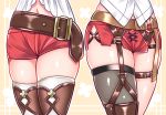  atelier_(series) atelier_ryza atelier_ryza_2 belt brown_belt curvy garter_belt gloves jacket leather leather_belt leather_gloves mabo-udon older plump red_shorts reisalin_stout short_shorts shorts single_thighhigh thick_thighs thigh_pouch thighhighs thighs time_paradox yellow_jacket 