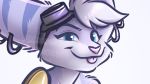  16:9 anthro ear_piercing ear_ring eyewear female goggles goggles_on_head lombax mammal nicnak044 piercing ratchet_and_clank rift_apart_lombax solo tongue tongue_out video_games widescreen 