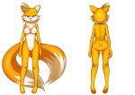  absurd_res alpha_channel anthro blue_eyes canid canine cheek_tuft chest_tuft cowlick crossgender facial_tuft female fox fur hair hi_res kiler_artist mammal miles_prower model_sheet multi_tail multicolored_tail nude orange_body orange_fur simple_background solo sonic_the_hedgehog_(series) tuft white_background white_body white_fur 