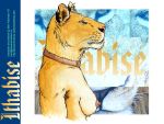  1997 4:3 anthro benjamin_eren_robinson breasts felid female fur ithabise lion mammal nipples nude pantherine solo yellow_body yellow_fur 