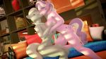  16:9 3d_(artwork) 4k absurd_res anthro anthrofied breasts diamond_tiara_(mlp) digital_media_(artwork) duo equid equine eyewear female female/female friendship_is_magic glasses hand_on_breast hasbro hi_res kissing loveslove mammal my_little_pony nude silver_spoon_(mlp) widescreen 