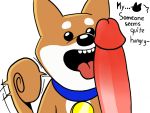  4:3 bao_bao_(mao_mao:_heroes_of_pure_heart) breath canid canine canis cartoon_network dialogue domestic_cat domestic_dog english_text erection felid feline felis feral genitals hihodiggity looking_at_genitalia looking_at_penis male male/male mammal mao_mao:_heroes_of_pure_heart panting penis sheriff_mao_mao_mao shiba_inu spitz tailwag text 