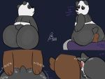  4:3 all_fours anthro bodily_fluids butt cartoon_network cum cum_inside dialogue doggystyle duo english_text facesit facesitting from_behind_position genital_fluids giant_panda grizzly_(wbb) male male/male mammal panda_(wbb) pawsbrush_(artist) sex sound_effects text ursid we_bare_bears 