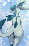  ? anthro anthrofied back_boob big_butt blue_eyes blush breasts butt eeveelution female glaceon hi_res looking_at_viewer looking_back melonleaf nintendo nude open_mouth pok&eacute;mon pok&eacute;mon_(species) solo video_games wide_hips 