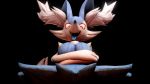  16:9 2018 3d_(artwork) absurd_res anthro arms_crossed_under_breasts big_breasts black_background black_body black_fur blue_body blue_fur blue_tongue bluffy bluxen bodily_fluids braixen breasts creepy creepy_face crossed_arms digital_media_(artwork) digitigrade dipstick_tail fan_character fangs featureless_breasts female fur hi_res kristall_krit looking_at_viewer looking_down low-angle_view multicolored_body multicolored_fur multicolored_tail nintendo open_mouth orange_eyes pok&eacute;mon pok&eacute;mon_(species) pupils saliva saliva_on_tongue simple_background small_pupils smile solo source_filmmaker tongue tongue_out video_games white_body white_fur wide_eyed widescreen 