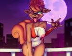  anthro blush evilymasterful female genitals green_eyes looking_at_viewer navel nintendo nipples one_breast_out one_eye_closed open_mouth pok&eacute;mon pok&eacute;mon_(species) pussy solo tongue tongue_out video_games vulpix 