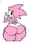  amy_rose anthro big_butt butt clothing eyelashes female gloves hair handwear huge_butt hyper hyper_butt hypercawk pink_body pink_hair solo sonic_the_hedgehog_(series) thick_thighs tight_clothing 