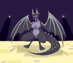  10ne-v absurd_res anthro big_breasts breasts dragon ender_dragon female hi_res horn looking_at_viewer minecraft purple_eyes solo tongue tongue_out video_games wings 