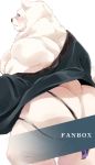  2020 anthro blush butt censored clothing crushfang_(sdorica_sunset) fur hi_res kemono kumao male mammal overweight overweight_male polar_bear robe sdorica_sunset solo underwear ursid ursine white_body white_fur 