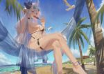  anthropomorphism azur_lane beach bikini choker cirilla food garter mask popsicle see_through sunglasses swimsuit tosa_(azur_lane) 