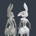  absurd_res anthro bdsm big_butt bodysuit buckteeth butt choker clothed clothing curves curvy_figure disney duo female gimp gimp_suit girly grey_eyes hi_res jewelry judy_hopps lagomorph legwear leporid looking_at_viewer male male/female mammal midriff mr.gerich necklace presenting rabbit rubber scut_tail seductive simple_background skinsuit suit teeth texi_(yitexity) thick_thighs tight_clothing trap_(disambiguation) wide_hips zootopia 