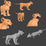  3d_(artwork) digital_media_(artwork) disney felid female feral grey_background hi_res highwizard lion mammal nala pantherine simple_background solo the_lion_king 