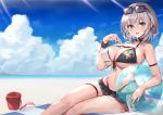  bikini garter glasses hololive oyu_(sijimisizimi) shirogane_noel swimsuit 