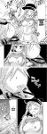 absurd_res belly black_and_white blush bodily_fluids bottle bottomwear breasts clothed clothing clothing_lift comic edit english_text equid equine female flower fluttershyfann80085 hair hat headgear headwear hi_res hina_(plunderer) horse human human_only long_hair mammal manga monochrome navel nipples not_furry outside plant plunderer presenting shirt shirt_lift skirt tears text topwear wagon 