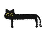  ambiguous_gender animated black_body black_ears black_fur black_tail disembodied_hand domestic_cat felid feline felis feral fur keke_(artist) low_res mammal missing_leg monotone_body monotone_ears monotone_fur monotone_tail red_tongue simple_background tongue white_background 