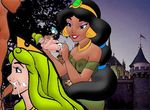  aladdin aurora col_kink crossover disney jasmine peter_pan sleeping_beauty tinker_bell 