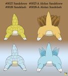 2_toes alolan_form alolan_sandshrew alolan_sandslash ambiguous_feral ambiguous_gender artist_logo blue_body butt english_text feet feral generation_1_pokemon generation_7_pokemon gradient_background group hi_res logo lying nintendo on_front pichu90 pokemon pokemon_(species) regional_form_(pokemon) sandshrew sandslash simple_background spikes spikes_(anatomy) tan_body text toes