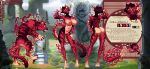 anthro blue_eyes breasts butt claws column deity detailed_background digital_media_(artwork) egg elemental_manipulation english_text felid female feral fire fire_manipulation fur genitals hair hi_res invalid_tag leaf magic mammal model_sheet mythology natural_plaid nipples nude nude_anthro nude_female open_mouth pantherine plant pussy reference_image reference_to_character references ruins sculpture smile smiley_face solo standing statue stripes tail teeth temple text tiger toe_claws tongue vines