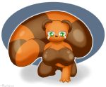  2020 ailurid anthro big_breasts big_eyes big_tail breasts brown_body brown_ears brown_fur brown_tail digital_drawing_(artwork) digital_media_(artwork) featureless_breasts female fish_(psychpsyo) fur green_eyes hi_res kneeling mammal multicolored_body multicolored_fur multicolored_tail nude orange_body orange_fur orange_tail psychpsy psychpsyo red_panda ringtail simple_background solo striped_tail stripes two_tone_body two_tone_fur 