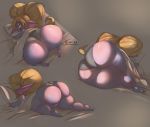  big_butt blonde_hair butt female hair hi_res huarbodraw huge_butt humanoid_pointy_ears league_of_legends not_furry poppy_(lol) riot_games short_stack sleeping solo thick_thighs video_games yordle 