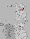  &lt;3 abdominal_bulge blush clothed clothing comic dialogue duo female female_penetrated hi_res huarbodraw league_of_legends lulu_(lol) masturbation not_furry penetration riot_games spot_color tristana_(lol) video_games yordle 