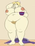  3:4 anthro asgore_dreemurr big_breasts blonde_hair boss_monster bovid breasts caprine crossgender cup digital_media_(artwork) facial_hair female fur genitals hair hi_res horn long_ears looking_at_viewer mammal nipples nude obese obese_anthro obese_female overweight overweight_anthro overweight_female oystercatcher7 pubes pussy simple_background solo thick_thighs undertale video_games white_body white_fur wide_hips 