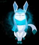  blowing_kiss breath cold dirtywater eeveelution eyelashes eyes_closed female feral frost glaceon hi_res nintendo pok&eacute;mon pok&eacute;mon_(species) scarf sparkles sweet_kiss video_games 