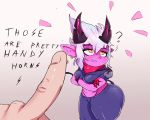  clothed clothing demon demon_humanoid dialogue ear_piercing ear_ring female fingers gradient_background hi_res huarbodraw humanoid humanoid_pointy_ears hybrid league_of_legends not_furry piercing riot_games simple_background solo_focus tristana_(lol) video_games yordle 