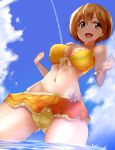  aiba_yumi bikini cameltoe cleavage kon5283 swimsuits the_idolm@ster the_idolm@ster_cinderella_girls wet 