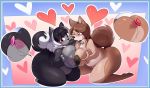  &lt;3 anthro breasts butt buttplug canid canine canis collar domestic_dog duo female female/female genitals hi_res lewdloaf mammal pussy sex_toy 