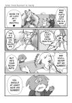  ! &lt;3 2020 4koma 5_fingers aniapt_(manga) anthro big_tail black_nose blush boba_bearstein canid canine canis cheek_spots cheek_tuft chest_tuft chien clothed clothing comic cute_fangs digital_media_(artwork) dipstick_ears dipstick_tail domestic_dog dress_shirt english_text facial_tuft fingers fox furniture girly greyscale group hair happy heart_nose holding_object hoodie inner_ear_fluff inside japanese_text kemono long_tail male male/male mammal manga mephitid messy_hair monochrome multicolored_body multicolored_ears multicolored_tail on_sofa open_mouth open_smile pattern_background riri_(tapirclip) screentone shirt simple_background sitting skunk smile sofa speech_bubble standing tapirclip text text_on_shirt thick_tail topwear tuft two_tone_body ursid uwu yelling 